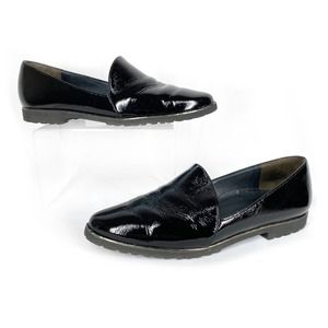 Paul Green Uptown Loafers Black Patent Leather Slip On Driving Shoes 9